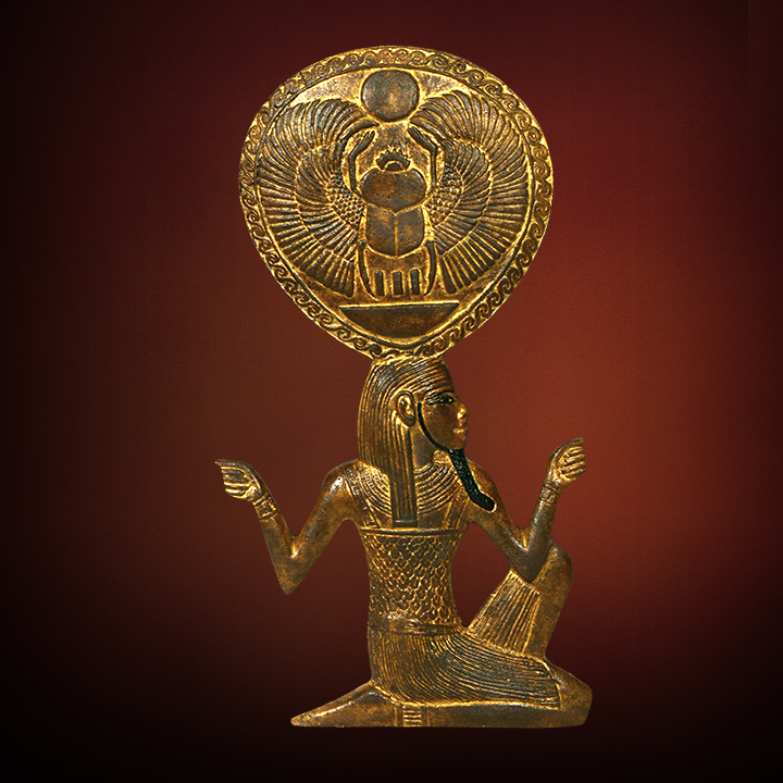 MIRROR CASE WITH KNEELING GOD