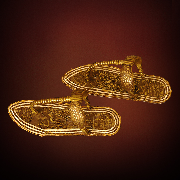 SANDALS WITH ENEMY FIGURES