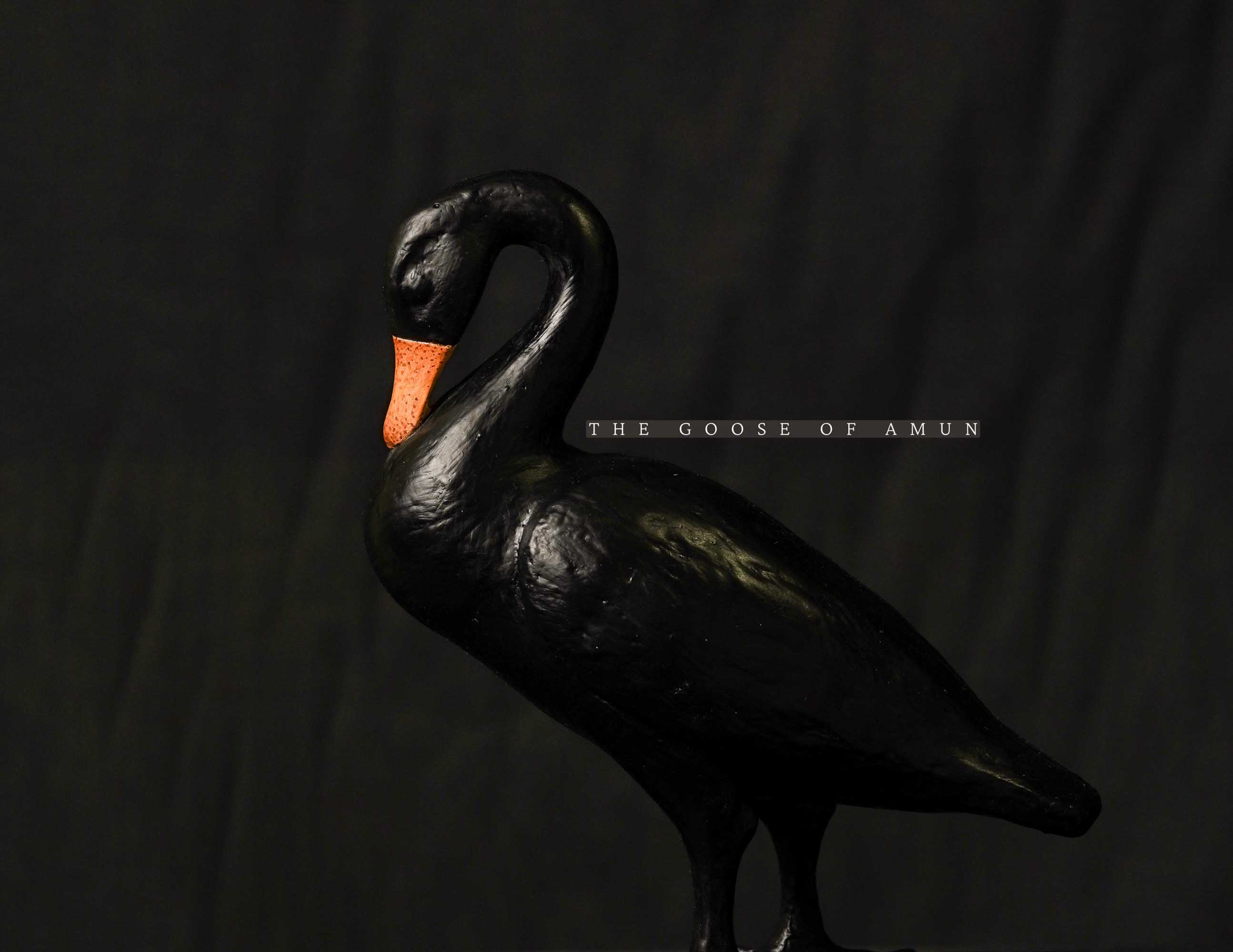 The Goose of Amun discovered by Howard Carter. wooden Goose of Amun discovered in the tomb of King Tutankhamun.